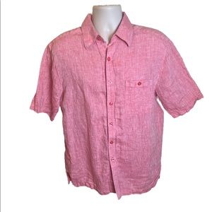 Weekender Casual Lifestyle Luau Edition Short Sleeve Men’s Shirt Sz M Linen